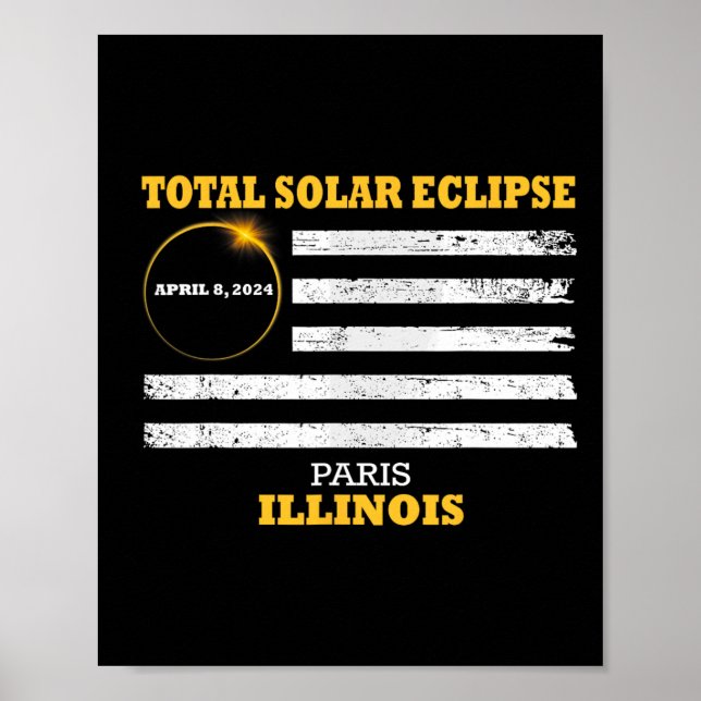 Paris 2024 Solar Eclipse 2024 040824 Eclipse Poster (Vorne)