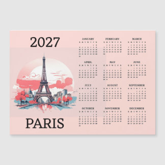 Paris 2027 Kalender Magnetkarte