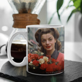 Paris 60er Blume Lady 3 Kaffeetasse