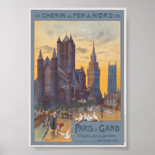 Paris à Gand Vintage Poster 1892 (Vorne)