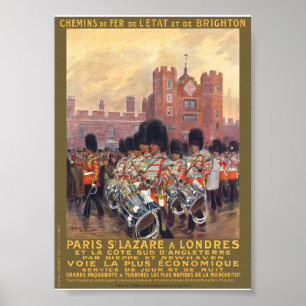 Paris à Londres Vintage Poster 1914