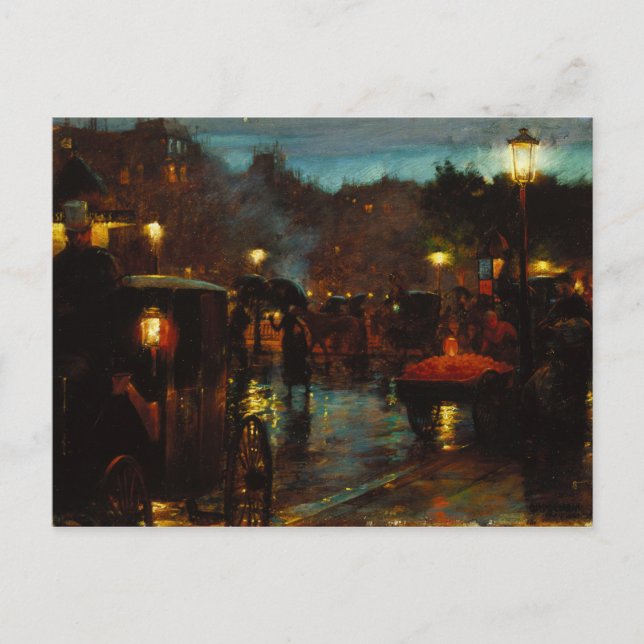 Paris am Abend Canvas Print Postkarte (Vorderseite)