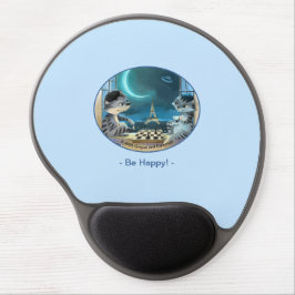 Paris am Abend Gel Mousepad - Happy