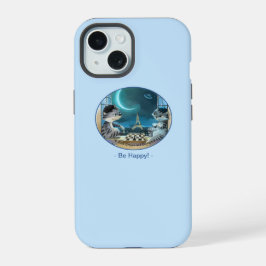 Paris am Night Phone Case - Happy (Varia) iPhone 15 Hülle
