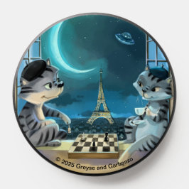 Paris am Night Phone Grip (schwarz oder weiß) PopSocket