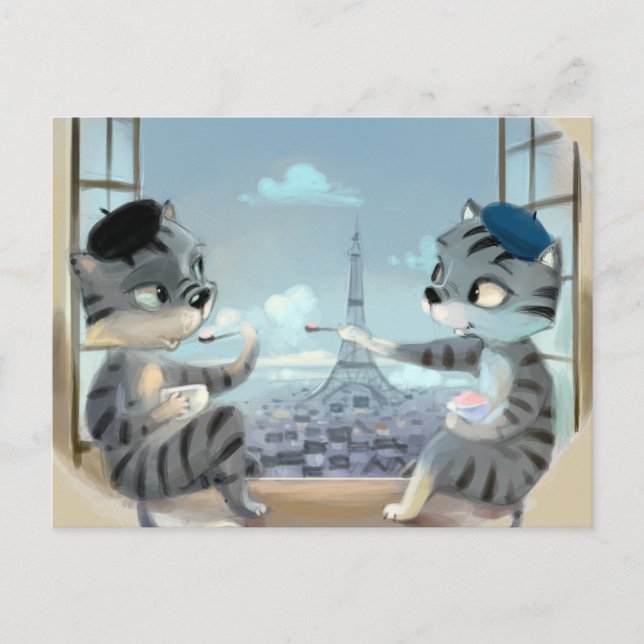 Paris am Tag Postcard Postkarte (Vorderseite)