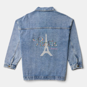 PARIS Amour mit Eiffelturm Jeansjacke