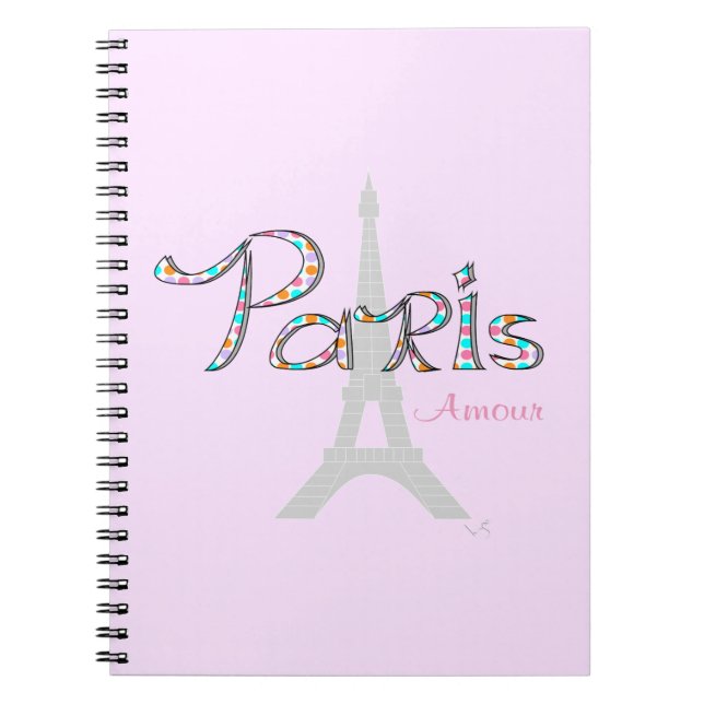 PARIS Amour mit Eiffelturm Notizblock (Vorderseite)