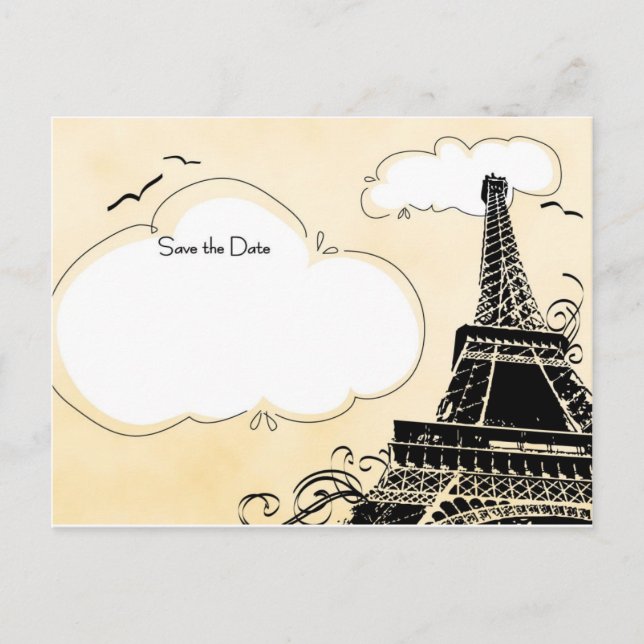 Paris Ankündigungspostkarte (Vorderseite)