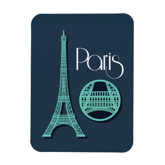 Paris Aquamarin Magnet (Vertikal)