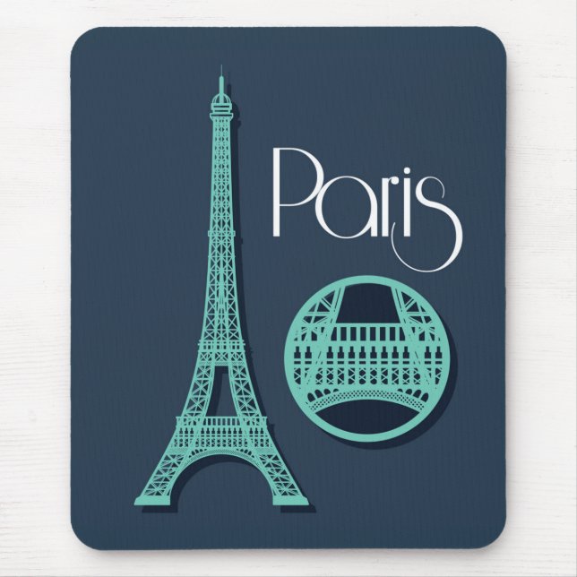Paris aquamarin mousepad (Vorne)