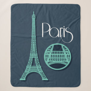 Paris aquamarin sherpadecke