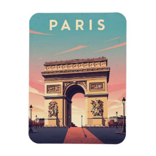 Paris Arc de Triomphe Postkarte Magnet