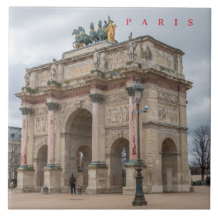 Paris Arc du Carrousel vue carreaux en céramique
