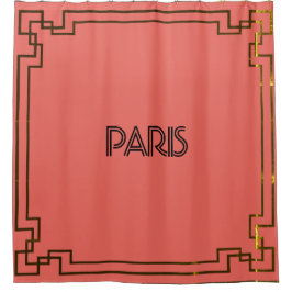Paris Art Nouveau Art Deco Jugendstil Duschvorhang