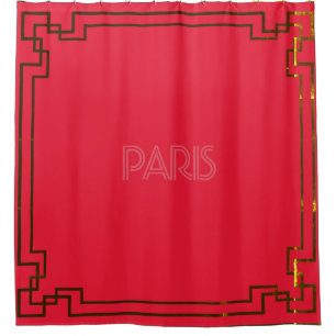 Paris Art Nouveau Art Deco Jugendstil Duschvorhang
