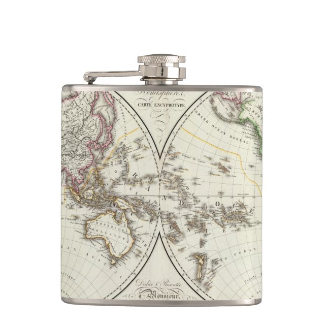 Paris-Atlas-Karte Flachmann (Vorderseite)