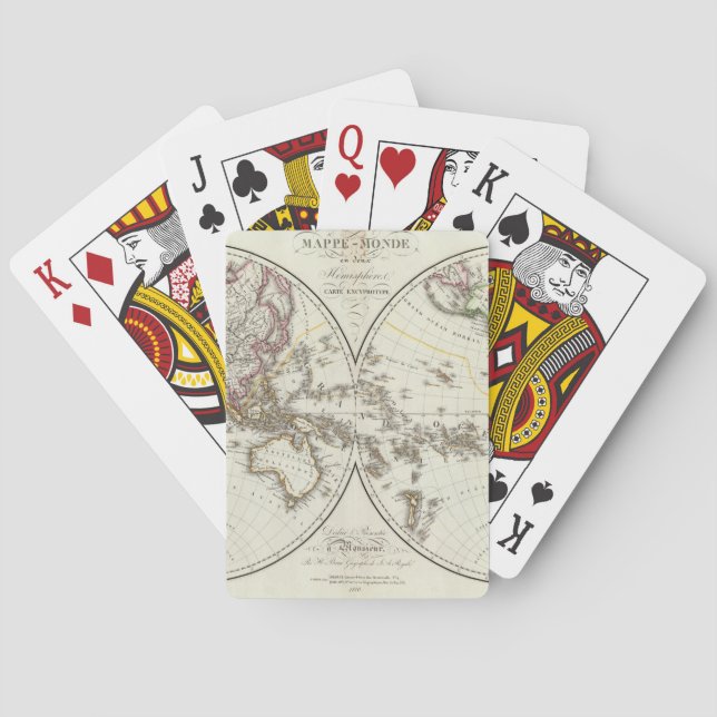 Paris-Atlas-Karte Spielkarten (Rückseite)