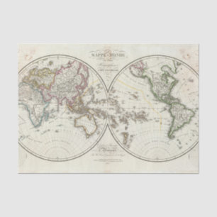 Paris Atlas Map Seidenpapier