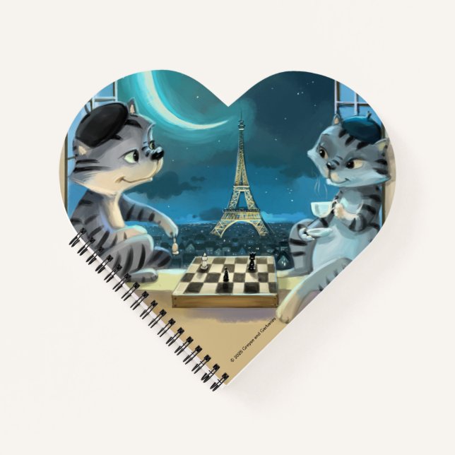 Paris au Carnet en forme de coeur de nuit (Devant)