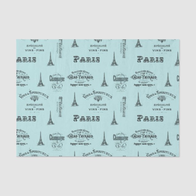 Paris-Aufkleber-Collagen-Aqua-Seidenpapier Seidenpapier (Vorderseite)