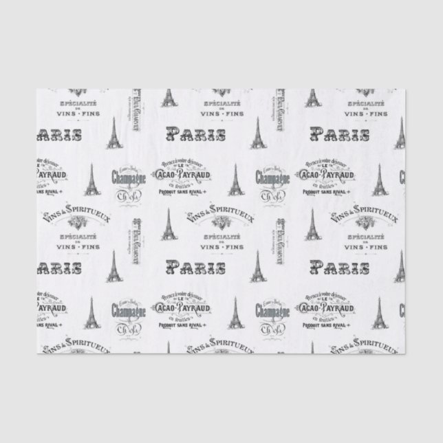 Paris-Aufkleber-Collagen-Seidenpapier Seidenpapier (Vorderseite)