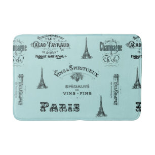 Paris-Aufkleber-französische Aqua-Badematte Badematte