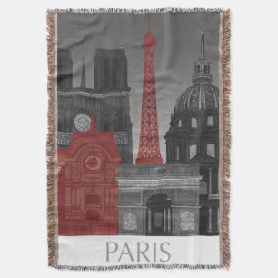 Paris-Aufzüge bis zum Nacht - Rot Decke