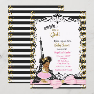 Paris Baby Dusche Einladung Ethnic