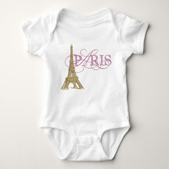 Paris Baby Girl Strampler (Vorderseite)