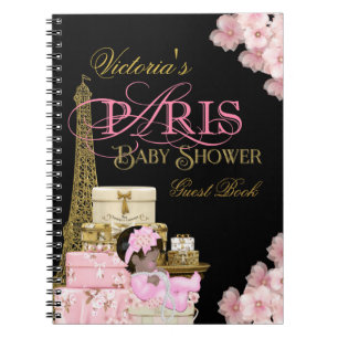 Paris-Baby-Shower-Gästebuch Notizblock