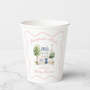 Paris Baby Shower Pariser Café Teeparty Pappbecher