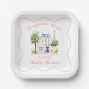Paris Baby Shower Pariser Café Teeparty Pappteller