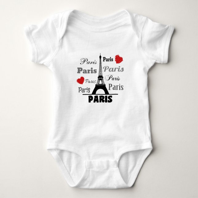 Paris Baby Strampler (Vorderseite)
