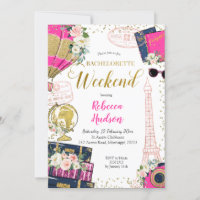 Paris Bachelorette Week-end France Invitation