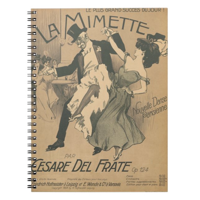 Paris Ballroom Musette Dance Vintag Belle Epoch Notizblock (Vorderseite)