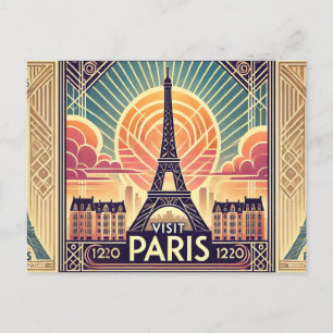 Paris besuchen postkarte