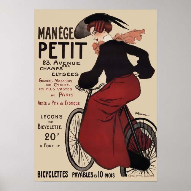 PARIS BICYCLE ADVERTISEMENT c. 1880 Poster (Vorne)