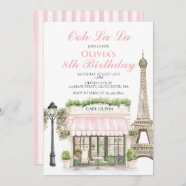 Paris Birthday Pariser Café Einladung