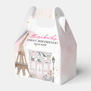 Paris Birthday Parisian Café Party Geschenkschachtel