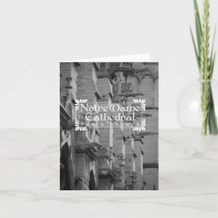 Paris Black and White Travel Notecard Notre Dame Karte
