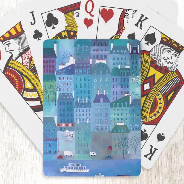 Paris Blue Spielkarten (Paris blue art playing cards)