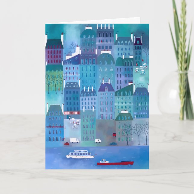 Paris Blues Greetings Card Ankündigung (Vorderseite)
