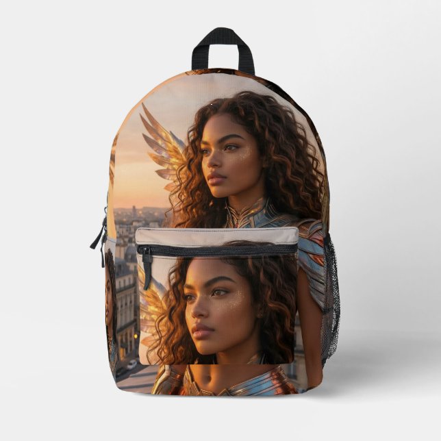 PARIS - BONJOUR BEDRUCKTER RUCKSACK (Vorderseite)