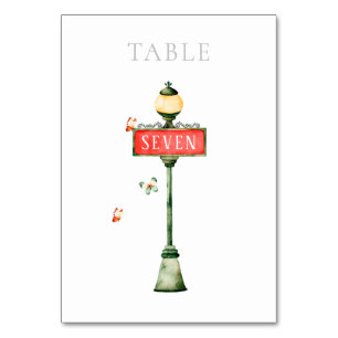 Paris Boulangerie Watercolor Tischnummer