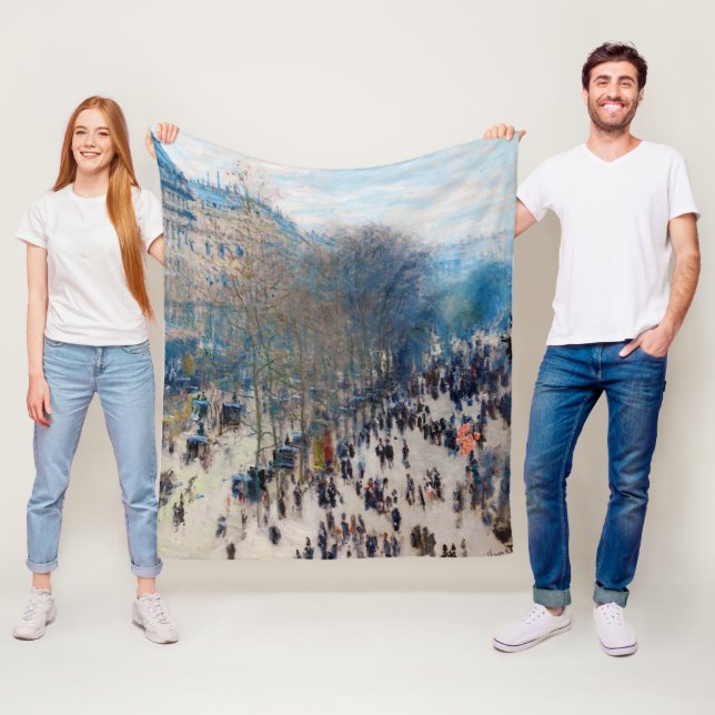 Paris Boulevard, Claude Monet Fleecedecke (Beispiel)