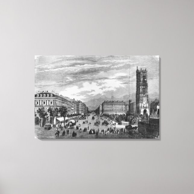 Paris, Boulevard de Sebastopol Leinwanddruck (Vorderseite)