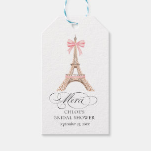 Paris Bow Eiffel Tower Merci BRAUTPARTY Geschenkanhänger