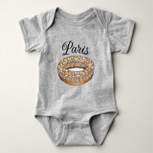 Paris Brest Choux Patisserie Frankreich Baby Strampler