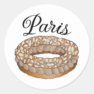 Paris Brest Choux Patisserie Frankreich Runder Aufkleber